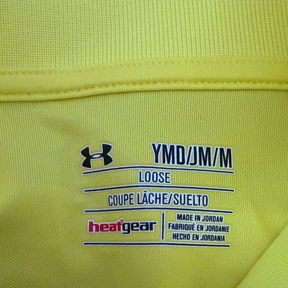 Under Armour Bright Yellow Polo with Black Details - Picture 2 of 2